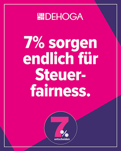 Hättet ihr’s gewusst? 
Essen zum Mitnehmen: 7 %, Essenslieferung: 7 %, Essen aus dem Supermarkt: 7 % –  nur frisch zubereitetes Essen im Restaurant, Café oder Wirtshaus wird mit 19 % besteuert!

Dabei tragen gerade diese Betriebe viel höhere Kosten – für Personal, Wareneinsatz und Energie. Diese Ungleichbehandlung benachteiligt Betriebe, die den Menschen so viel mehr an Lebensqualität bieten. Sie sind unsere sozialen Treffpunkte – unsere „öffentlichen Wohnzimmer“.

👉 7 % einheitlich auf Speisen sind gerecht und fair. Das stärkt die Gastronomie. Sie sichern Arbeitsplätze und Existenzen und sorgen für den Erhalt dieser für die Gesellschaft so wichtigen Begegnungsorte.