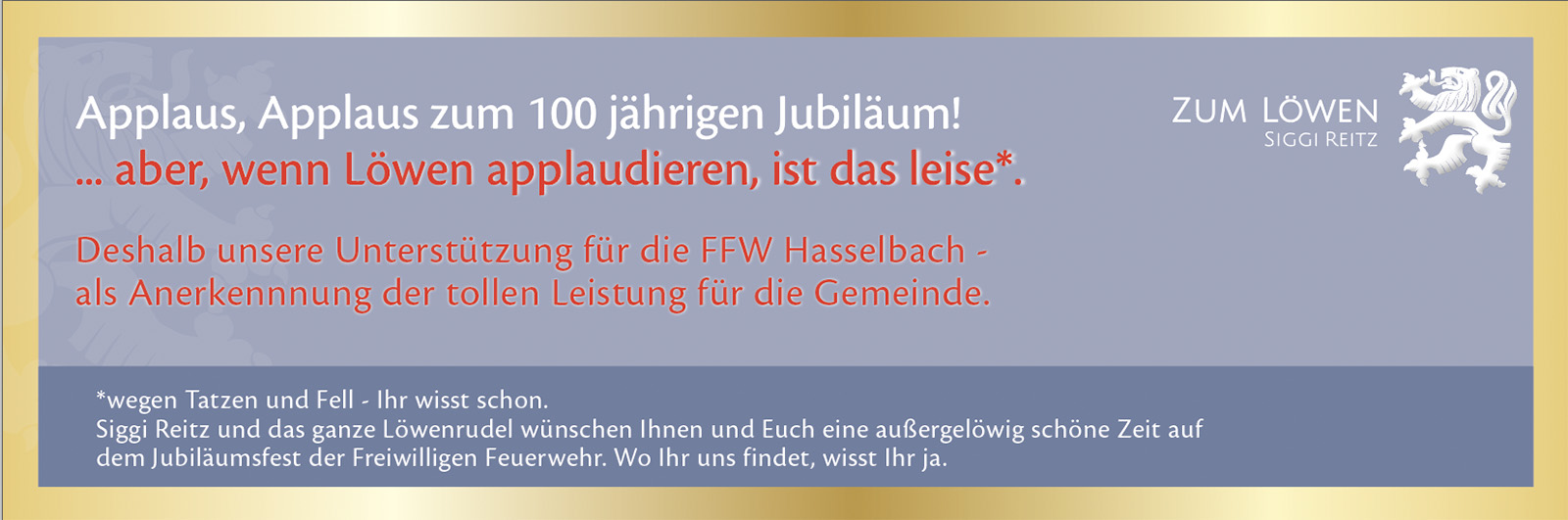 Banner Applaus FFW Hasselbach